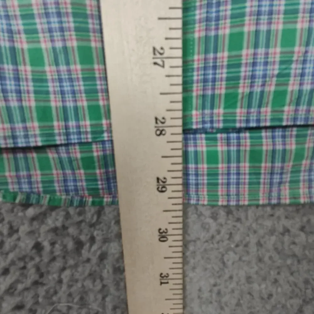 Polo Ralph Lauren Button Up Shirt Mens Large L Tartan Plaid Blue Small Pony